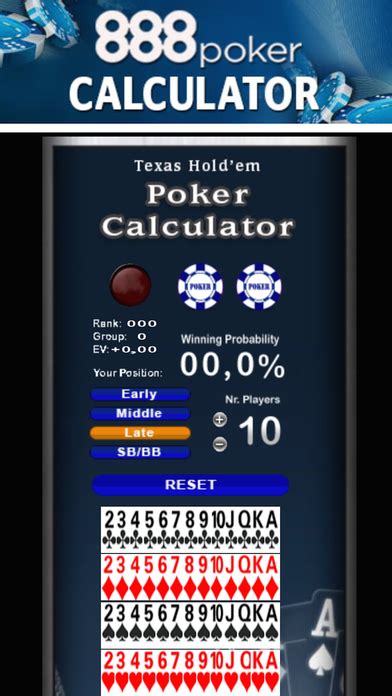 888 poker calculator|online poker calculator.